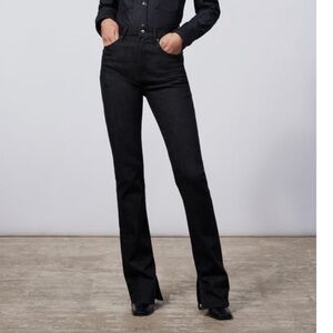 Zara High waisted straight leg split hem jeans (US 2)